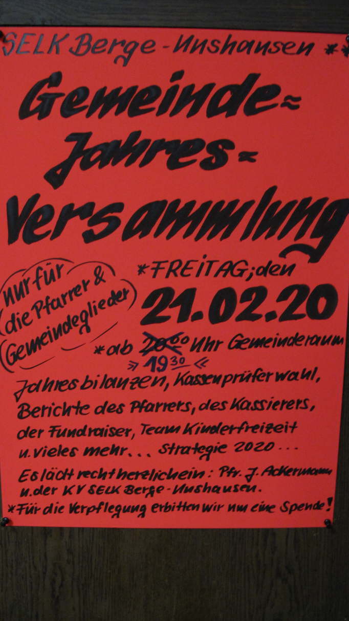 Gemeindejahresversammlung